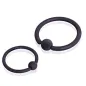 Piercing anneau captif noir mat