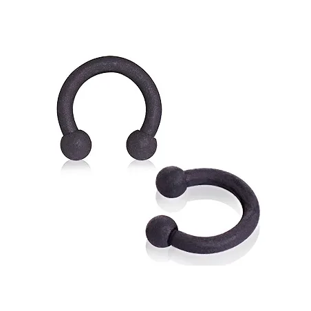 Piercing fer à cheval noir mat