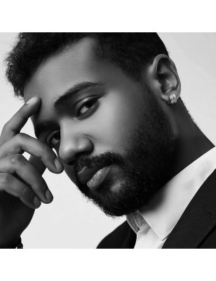 Paire Boucles d'oreille anneaux acier argenté sablé