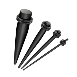 Piercing Ecarteur Oreille Noir Mat