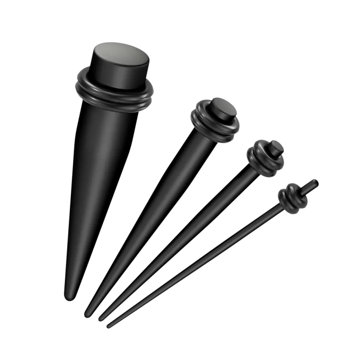 Piercing Ecarteur Oreille Noir Mat