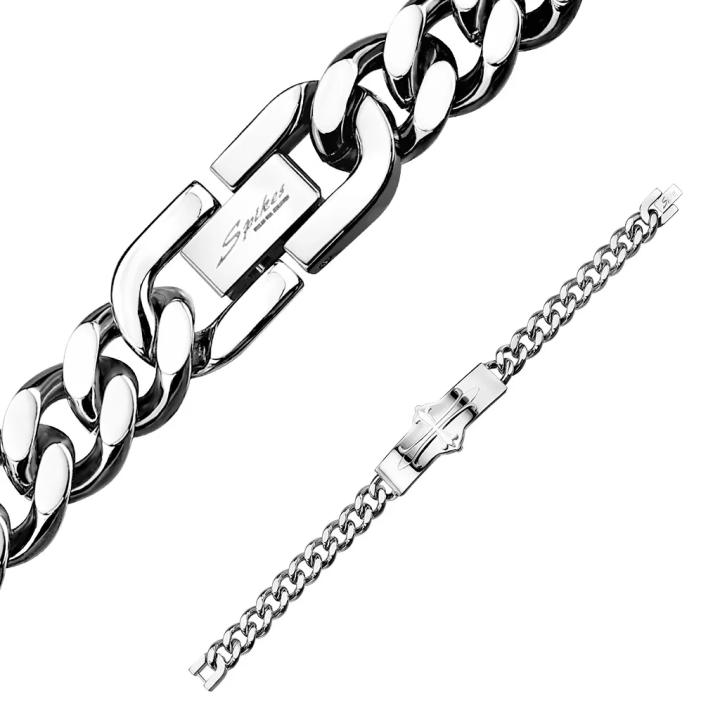 Bracelet acier inoxydable Croix Mediévale
