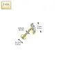 Piercing nez push-in en or jaune 14K zircon marquise