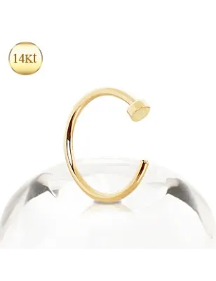 Piercing nez anneau or 14K