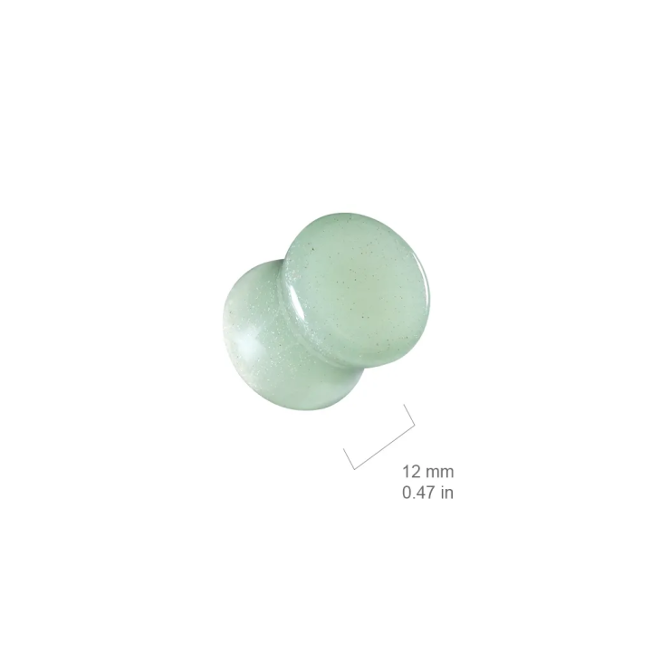 Piercing plug d'oreille en aventurine verte