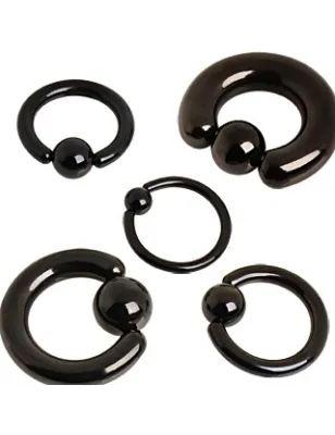 Piercing anneau captif noir