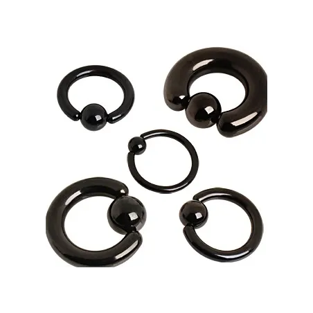 Piercing anneau captif noir