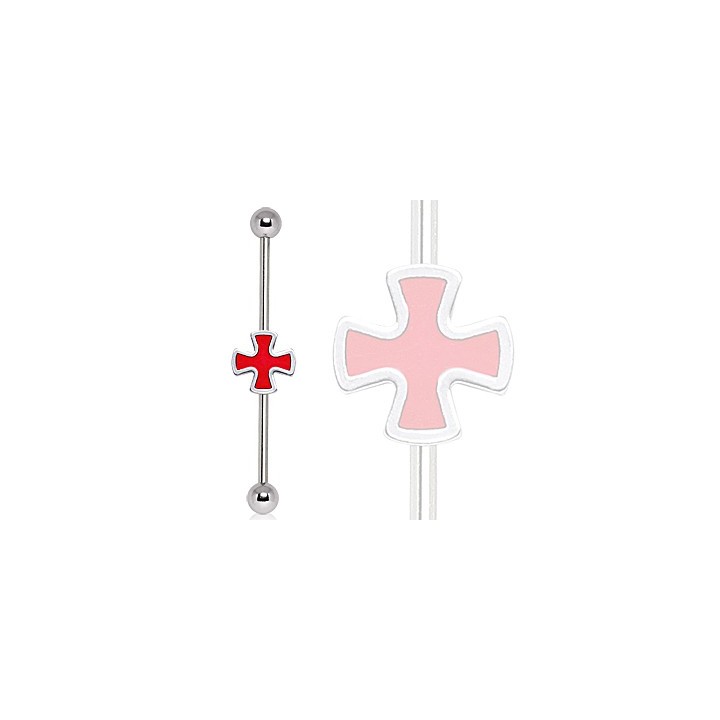 Piercing industriel croix celtique
