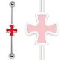 Piercing industriel oreille croix celtique Piercing industriel oreille croix celtique