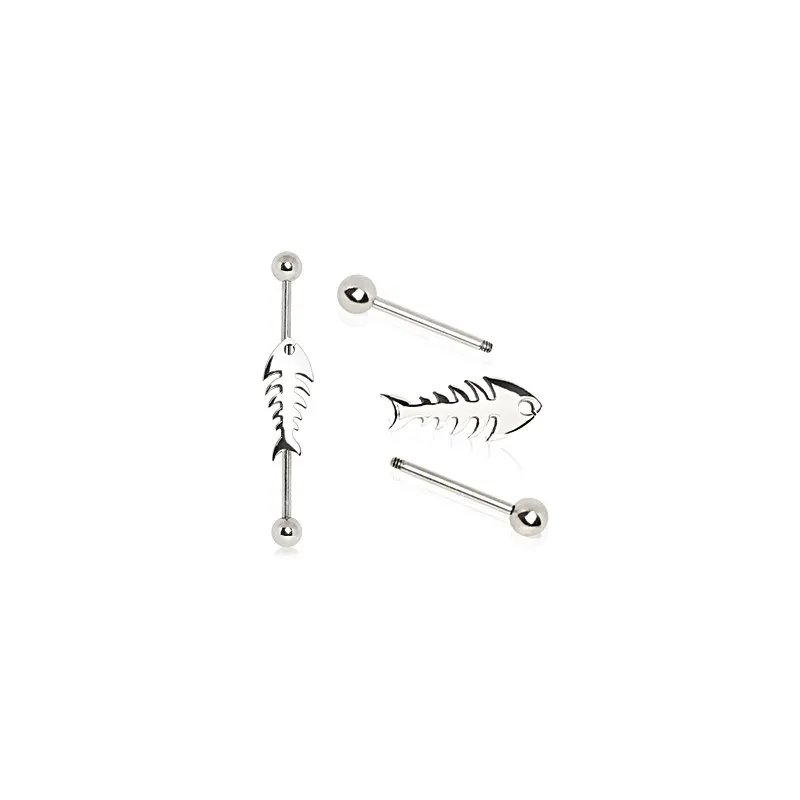 Piercing industriel squelette de poisson