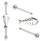 Piercing industriel squelette de poisson