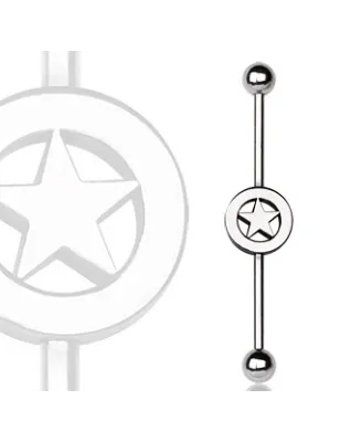 Piercing industriel logo étoile