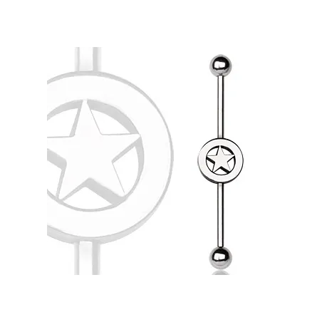 Piercing industriel logo étoile