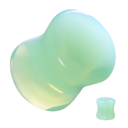 Piercing plug d'oreille en opalite verte