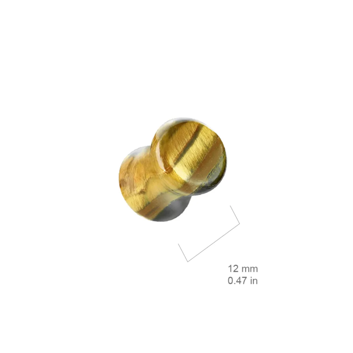 Piercing plug d'oreille en oeil de tigre