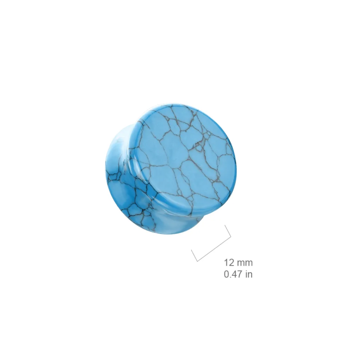 Piercing plug d'oreille en turquoise