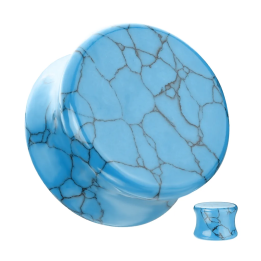 Piercing plug d'oreille en turquoise