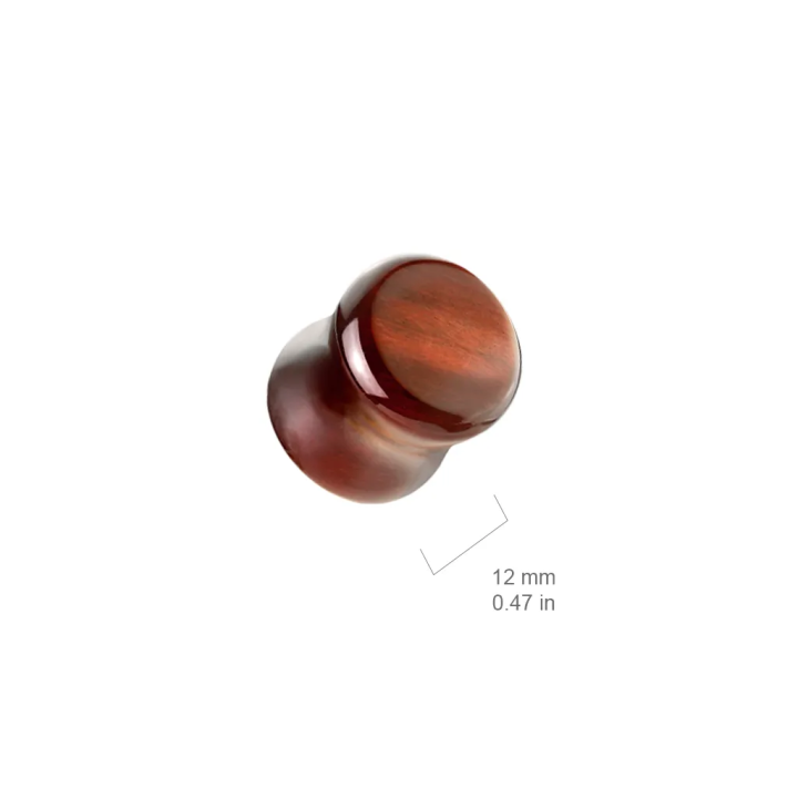 Piercing plug d'oreille en oeil de tigre rouge