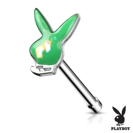 Piercing nez lapin Playboy opalescent vert