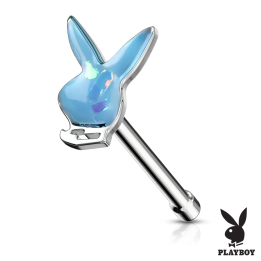 Piercing nez lapin Playboy opalescent turquoise