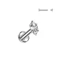 Piercing oreille en titane avec zirconium marquise