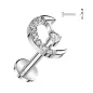 Piercing d'oreille en titane astm F136 avec croissant de lune
