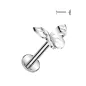 Piercing d'oreille en titane ASTM f136 avec papillon