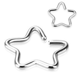 Faux piercing oreille étoile