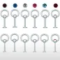 Piercing labret esclave strass