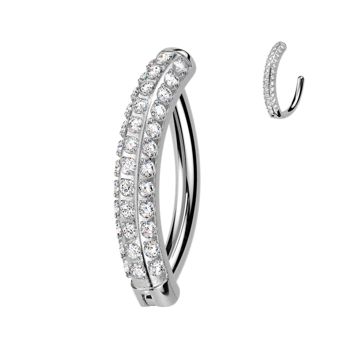 Piercing nombril clicker en titane – Confort hypoallergénique
