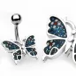 Piercing nombril Papillon bleu
