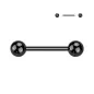 Piercing Barbell Titane anodisé noir