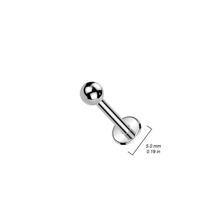 Piercing labret acier chirurgical – Oreille & lèvre, tailles variées