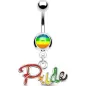 Piercing nombril Gay Pride
