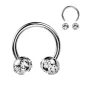 Piercing fer à cheval 7 Strass