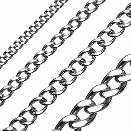 Collier maille gourmette en acier inoxydable – Plusieurs tailles