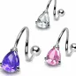 Piercing Nombril Spirale Larme