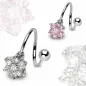 Piercing Nombril Spirale Fleur
