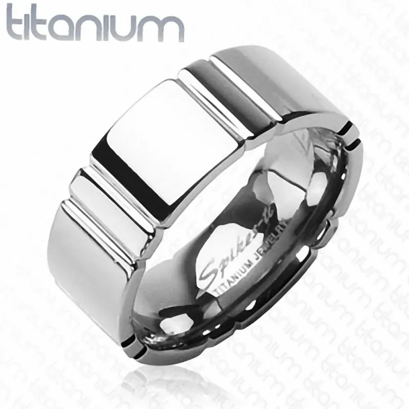 Bague en Titane solide Multi Facettes Bague en Titane solide Multi Facettes