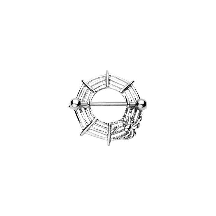 Piercing téton toile araignée