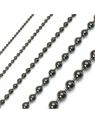 Chaîne Billes Noir acier inoxydable
