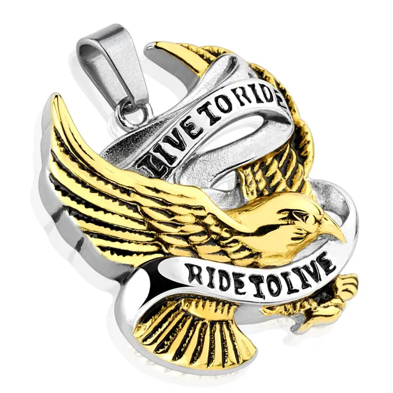 Pendentif homme aigle doré