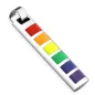 Pendentif rectangulaire LGBT arc en ciel