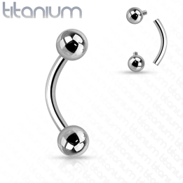 Piercing arcade banane titane ASTM F136 vissage interne