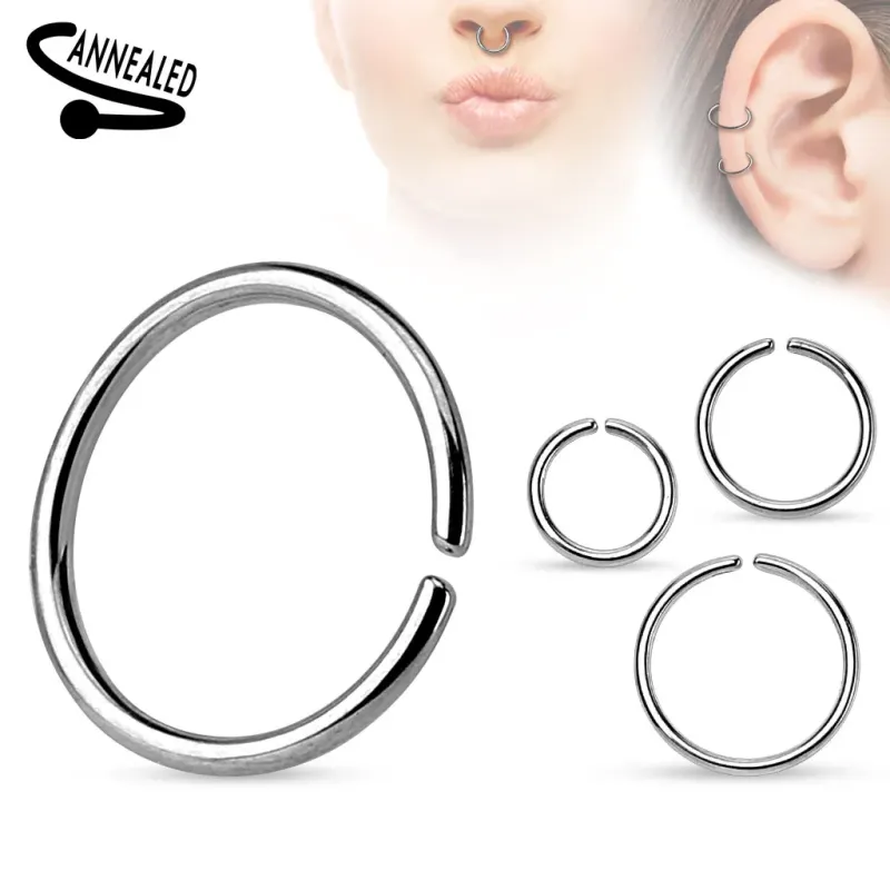 Anneau en acier chirurgical polyvalent – piercing nez, oreille Anneau en acier chirurgical polyvalent – piercing nez, oreille