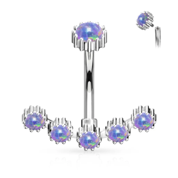 Piercing nombril opale violette – Acier chirurgical