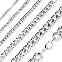 Collier acier inoxydable maille gourmette – Plusieurs tailles