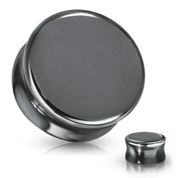 Plug d’oreille en pierre hématite – Piercing minéral chic