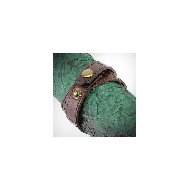 Bracelet Homme en Cuir Marron Fentes
