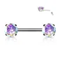 Piercing téton push-in strass aurore boréale